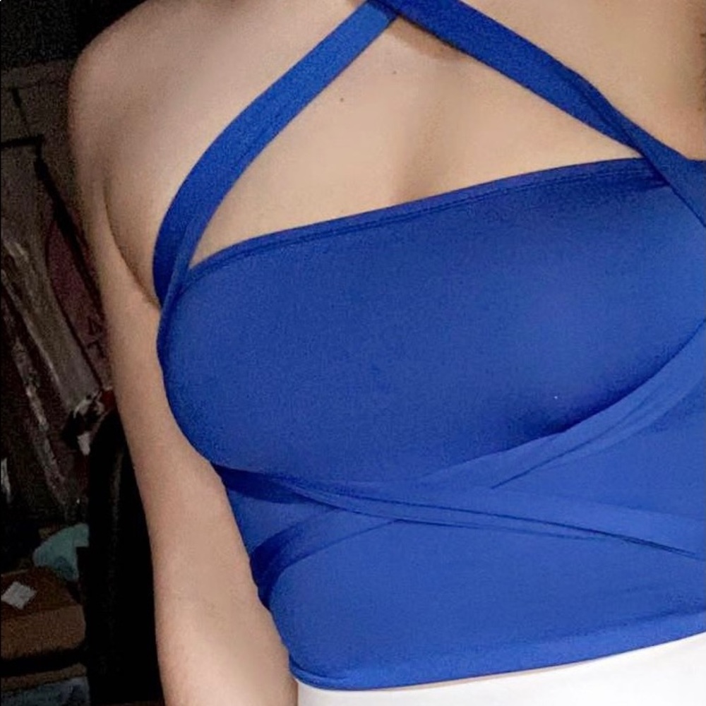 Blue tie women’s shirt